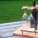 Wine Tray & Glass Holders Set