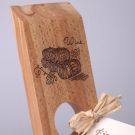 Wine Bottle Holder (Engraved with Wine Barrels & Wine Script)